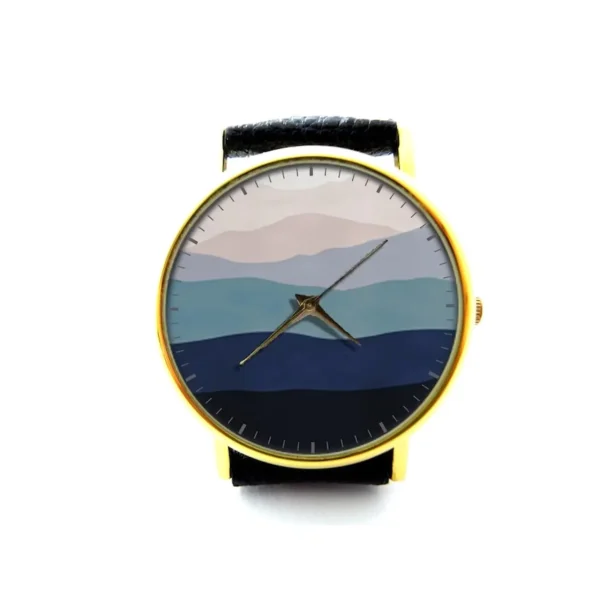 Mountain Art Leather Watch, Mountain Art Ladies Watch, Unisex Watch, Mountain Art Jewellery